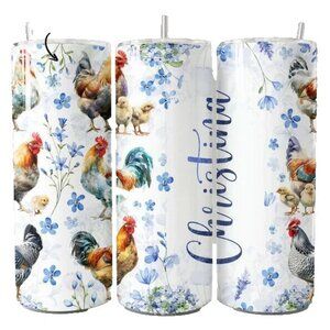 Personalized Custom Name Chicken Chickens 20oz Tumbler Insulated Travel